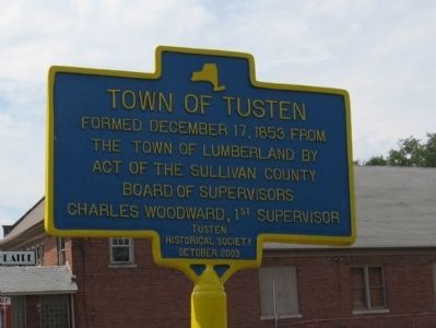 Town of Tusten Marker. Click for full size. Town of Tusten Marker image. Click for full size.