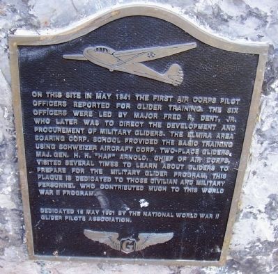 World War II Glider Training at Harris Hill Marker. Click for full size. World War II Glider Training at Harris Hill Marker image. Click for full size.