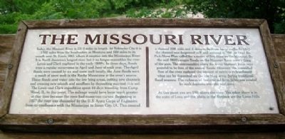 The Missouri River Marker. Click for full size. The Missouri River Marker image. Click for full size.