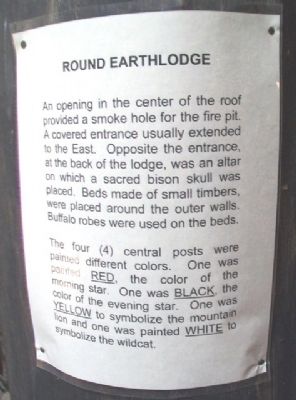 Earth Lodge Information Sheet. Click for full size. Earth Lodge Information Sheet image. Click for full size.