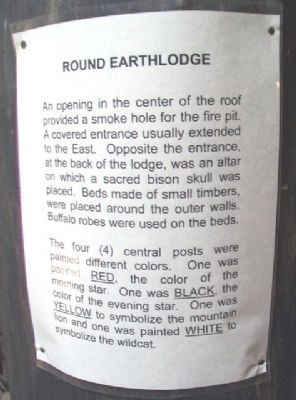 Earth Lodge Information Sheet image. Click for full size.