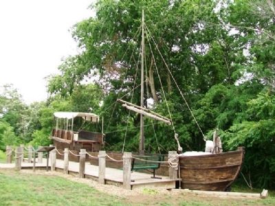Barge / Keelboat (replica) and Markers. Click for full size. Barge / Keelboat (replica) and Markers image. Click for full size.