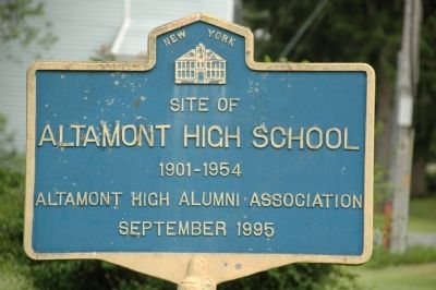 Altamont High School Marker image. Click for full size.