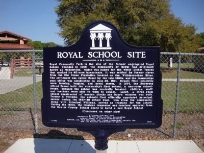 Royal School Site Marker image. Click for full size.