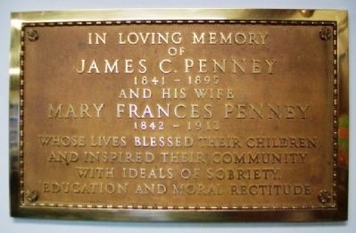 Marker in J. C. Penney Memorial Library image. Click for full size.