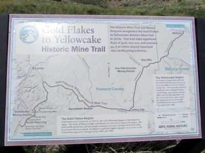 Gold Flakes to Yellowcake Historic Mine Trail Marker image. Click for full size.