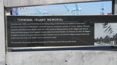 Terminal Island Japanese Memorial: <i>Panel 1</i> image. Click for full size.