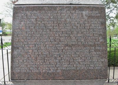 German–Bohemian Immigrants Monument Marker image. Click for full size.