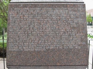 German–Bohemian Immigrants Monument Marker image. Click for full size.