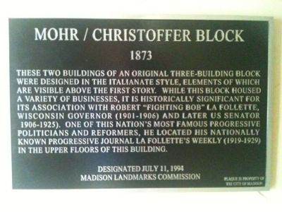 Mohr / Christoffer Block Marker. Click for full size. Mohr / Christoffer Block Marker image. Click for full size.