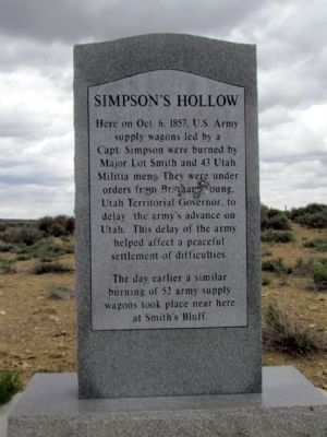 Simpson's Hollow Marker. Click for full size. Simpson's Hollow Marker image. Click for full size.