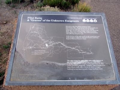 Pilot Butte & "Graves" of the Unknown Emigrants Marker image. Click for full size.