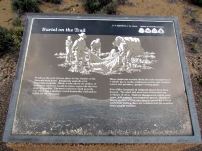 Burial on the Trail Marker. Click for full size. Burial on the Trail Marker image. Click for full size.