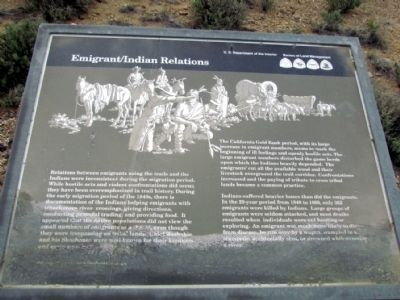 Emigrant/Indian Relations Marker image. Click for full size.