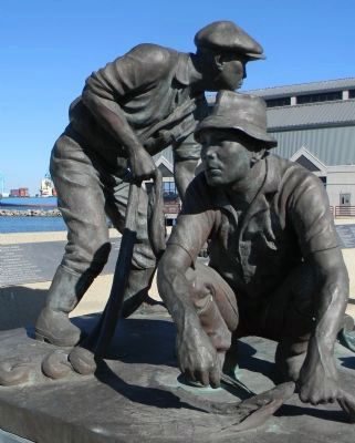 The Fishermen's Monument at the Terminal Island Japanese Memorial image. Click for full size.
