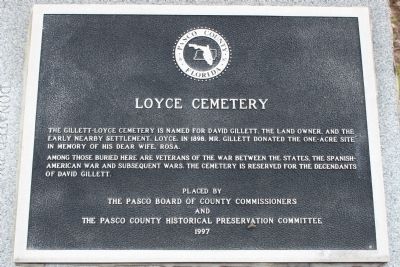 Loyce Cemetery Marker image. Click for full size.