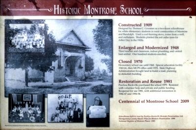 Historic Montrose School Marker image. Click for full size.