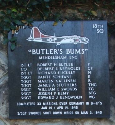 Butler's Bums Marker image. Click for full size.