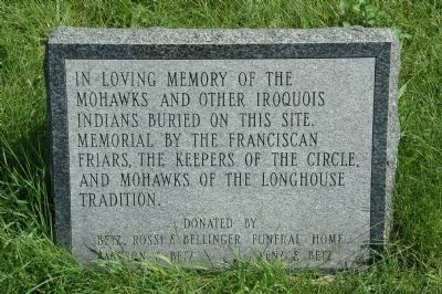 Memorial to the Mohawks image. Click for full size.