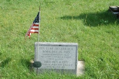 Memorial to the Rev. Luke Ziegler, M.A. image. Click for full size.