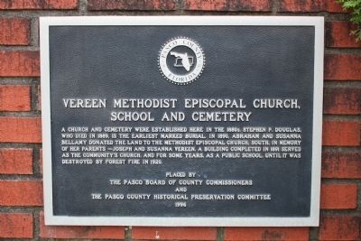Vereen Methodist Episcopal Church, School and Cemetery Marker image. Click for full size.