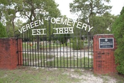 Vereen Methodist Episcopal Church, School and Cemetery Entrance. Click for full size. Vereen Methodist Episcopal Church, School and Cemetery Entrance image. Click for full size.