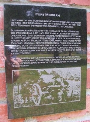 Fort Morgan Marker on Laclede Monument image. Click for full size.