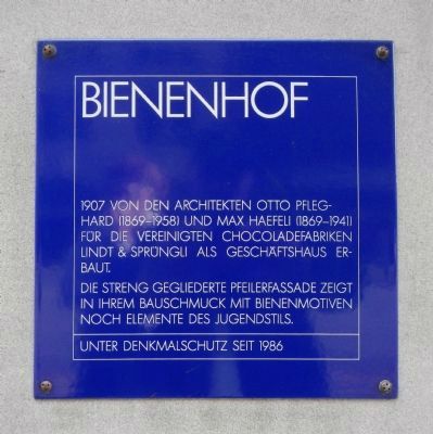 Bienenhof Marker. Click for full size. Bienenhof Marker image. Click for full size.