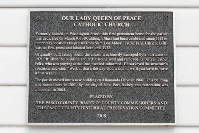 Our Lady Queen of Peace Catholic Church Marker image. Click for full size.