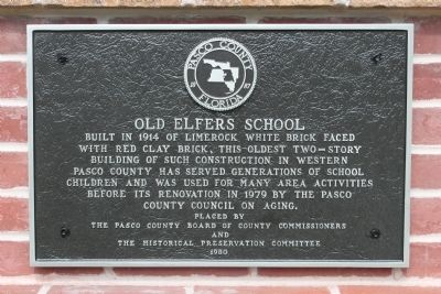 Old Elfers School Marker image. Click for full size.