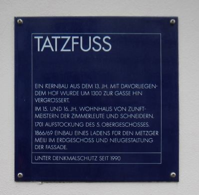 Tatzfuss Marker. Click for full size. Tatzfuss Marker image. Click for full size.