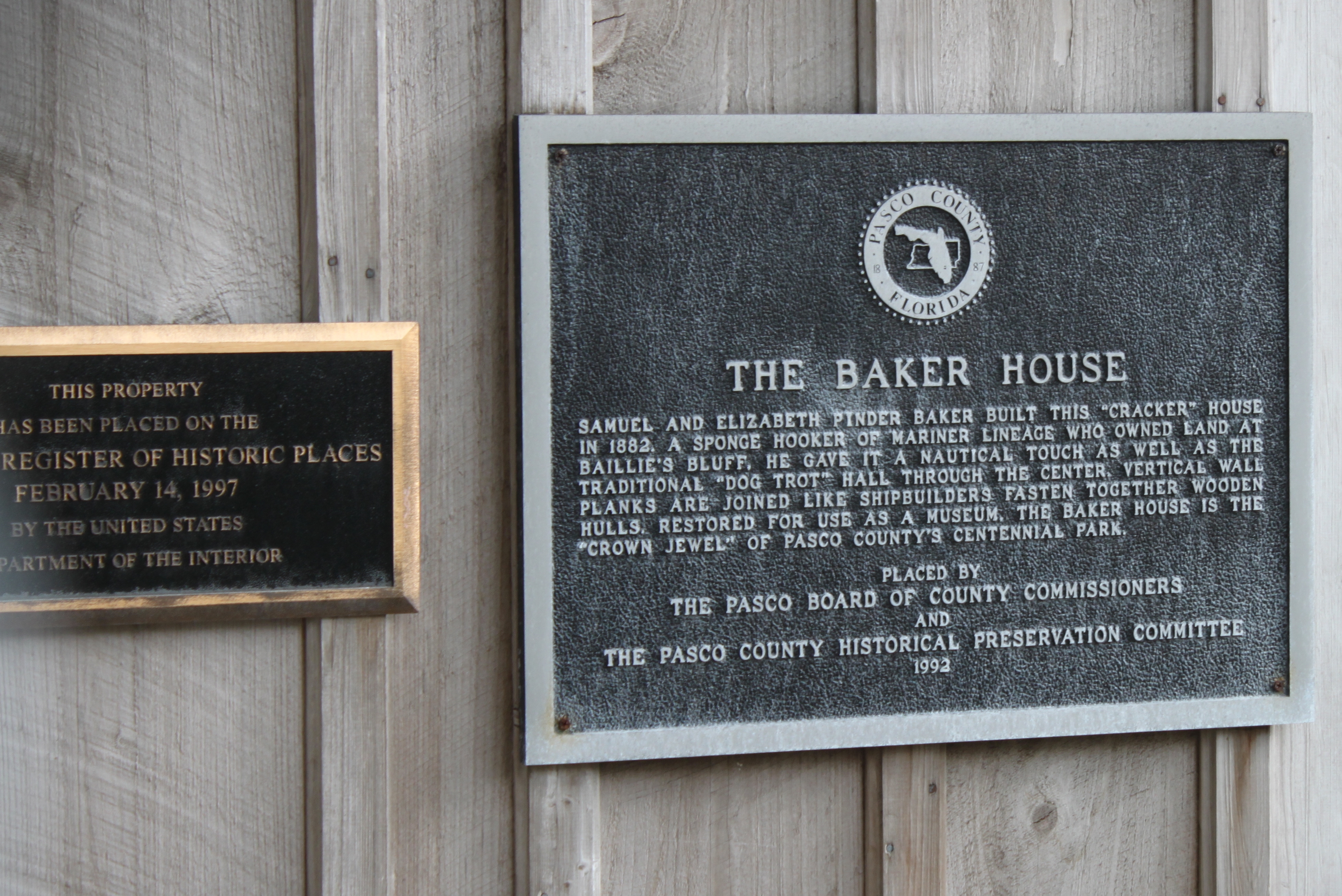 The Baker House Marker