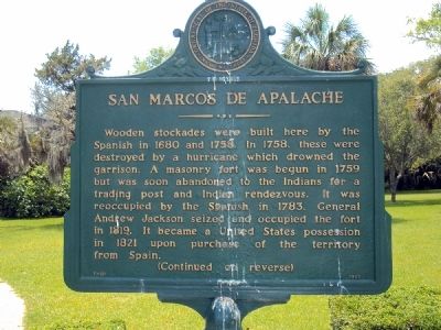 San Marcos de Apalache Marker. Click for full size. San Marcos de Apalache Marker image. Click for full size.