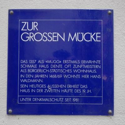 Zur Grossen Mücke Marker. Click for full size. Zur Grossen Mücke Marker image. Click for full size.