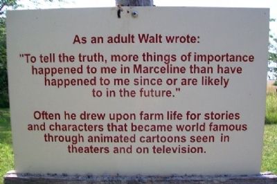 Walt Disney on Marceline Marker. Click for full size. Walt Disney on Marceline Marker image. Click for full size.