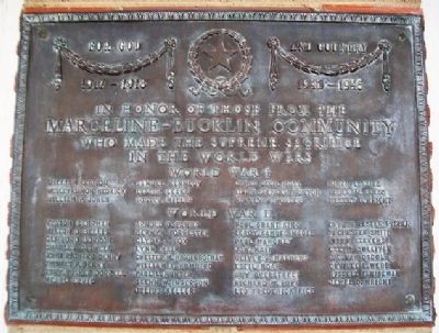 World Wars Memorial Marker. Click for full size. World Wars Memorial Marker image. Click for full size.