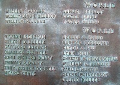 World Wars Memorial Honor Roll image. Click for full size.