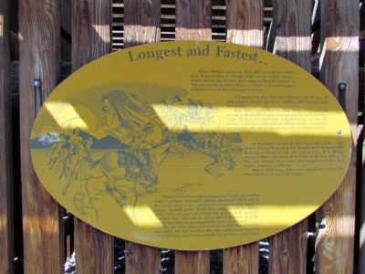 The Pony Express Marker. Click for full size. The Pony Express Marker image. Click for full size.