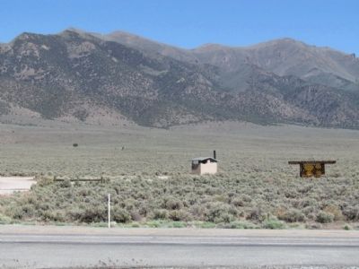 View to East towards Marker and Cold Springs Station Location image. Click for full size.