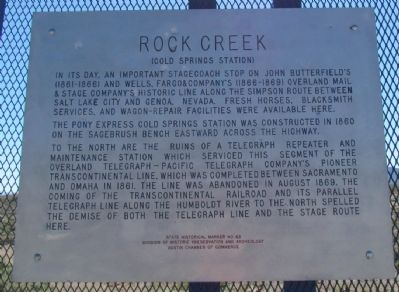 Rock Creek Marker <i>Original</i> image. Click for full size.