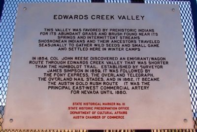 <i>Original</i> Edwards Creek Valley Marker image. Click for full size.