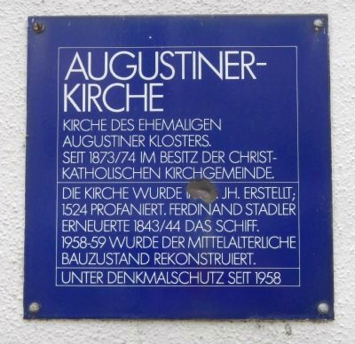 Augustinerkirche Marker image. Click for full size.