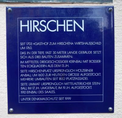 Hirschen Marker. Click for full size. Hirschen Marker image. Click for full size.