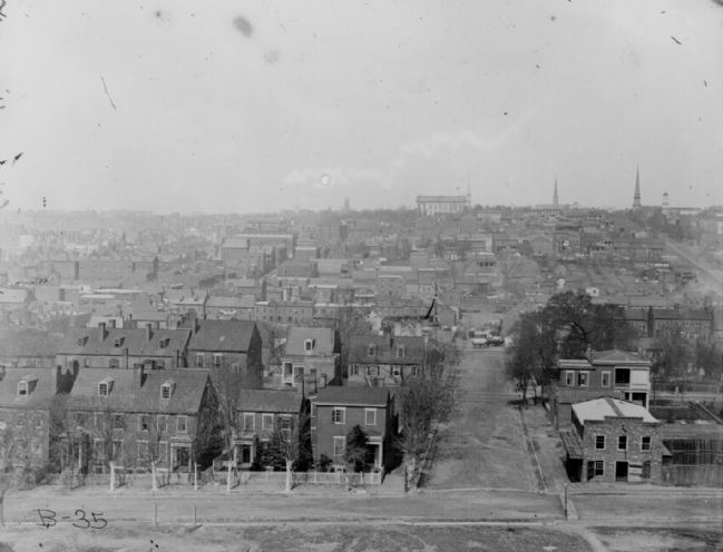 High-angle view toward the capitol <i>NARA 111-B-35</i>. Click for full size. High-angle view toward the capitol <i>NARA 111-B-35</i> image. Click for full size.