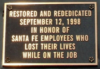 Santa Fe 2546 Dedication Marker. Click for full size. Santa Fe 2546 Dedication Marker image. Click for full size.