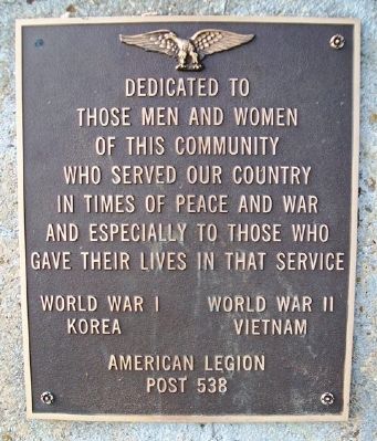 Veterans Memorial Marker. Click for full size. Veterans Memorial Marker image. Click for full size.