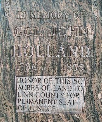 Colonel John Holland Marker Detail image. Click for full size.