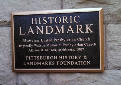 Riverview United Presbyterian Church Marker image. Click for full size.