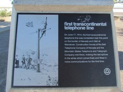 First Transcontinental Telephone Line Marker image. Click for full size.