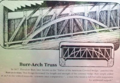 [Covered Bridge] Truss Structures and Truss Variations Marker - Burr-Arch Truss image. Click for full size.